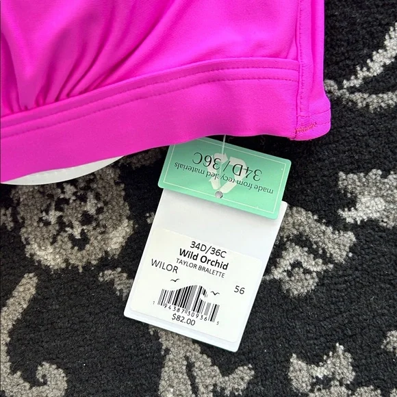 NWT Sunsets Iconic Taylor Bralette Size 34D/36C Wild Orchid - Picture 5 of 6